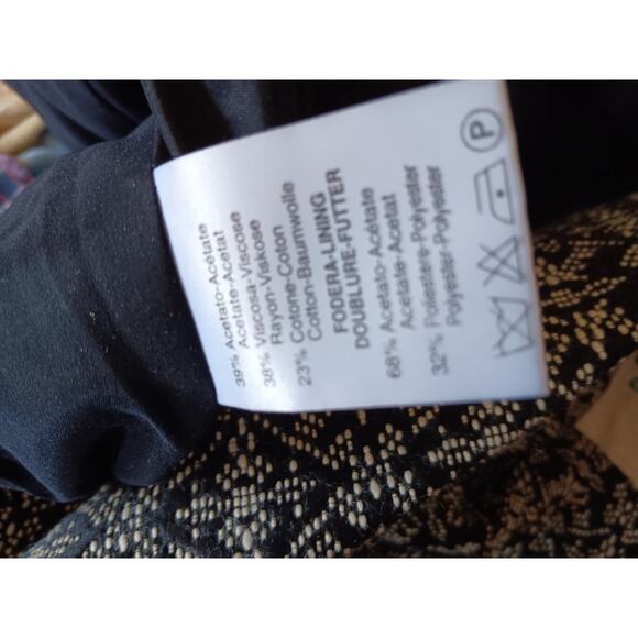 Kulson Blazer Women's Black & White Print,  Size 42 Cotton Blend Italy  US 6  *I - Picture 6 of 7